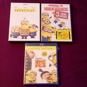 Minions Movie's, Lot Of 3. (2 for $20)